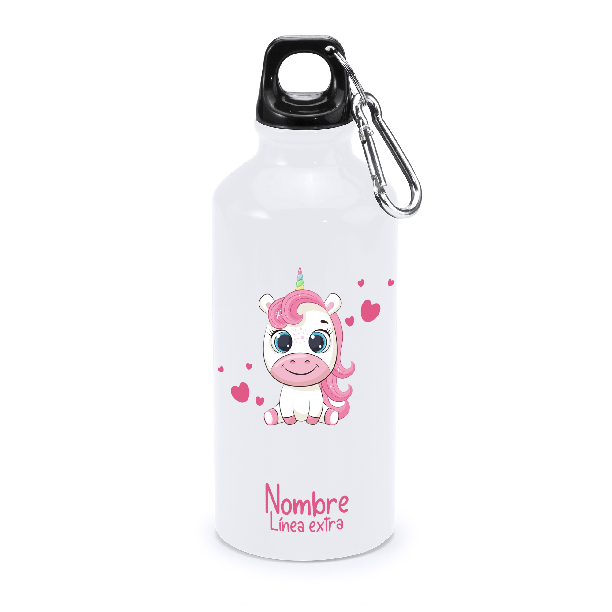 Botella agua personalizada Nombre Unicornios: 13,50 €